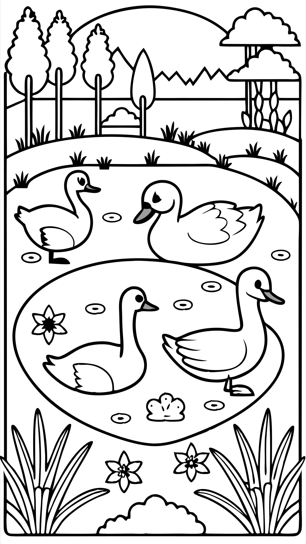 coloring pages ducks